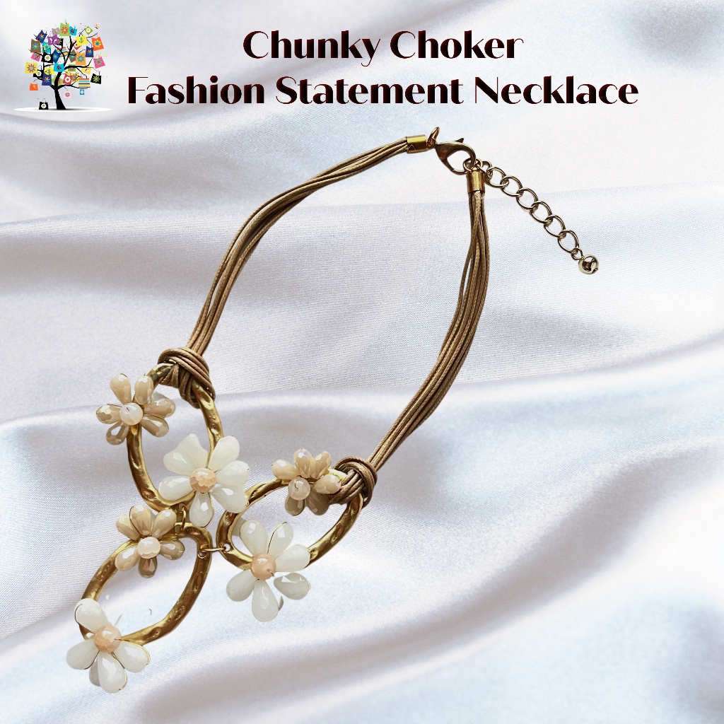 Chunky Choker Fashion Statement Necklace 11$